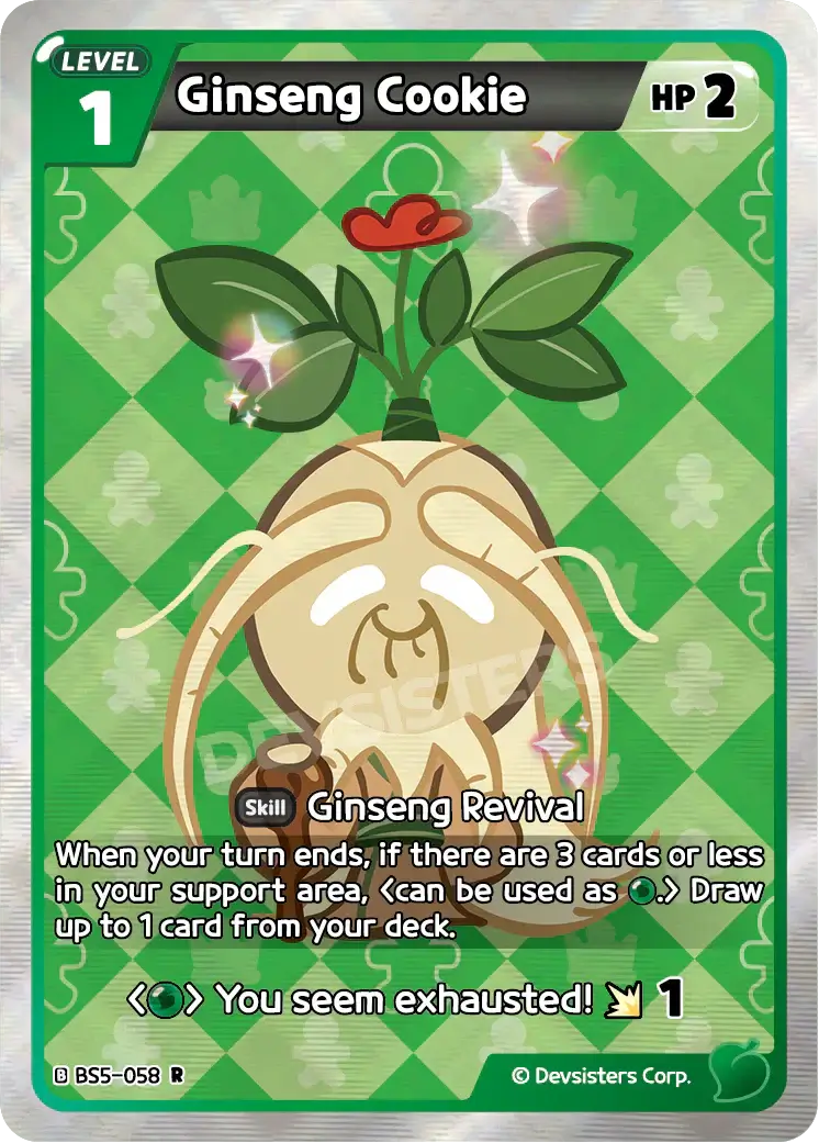 Ginseng Cookie BS5-058 R | Rare Card