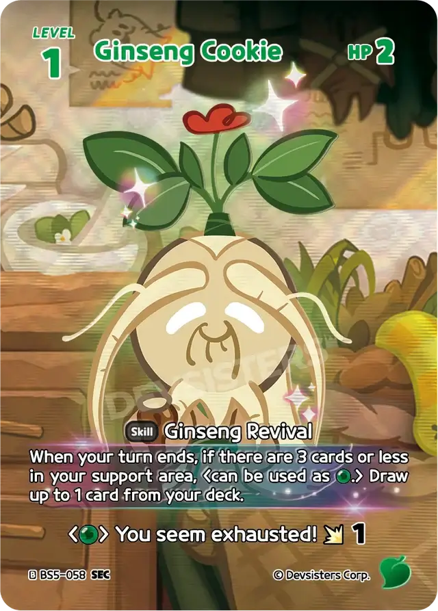 Ginseng Cookie BS5-058 SEC | Secret Rare Card