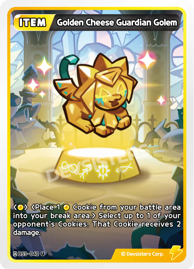 Golden Cheese Guardian Golem BS3-042 U | Uncommon Card