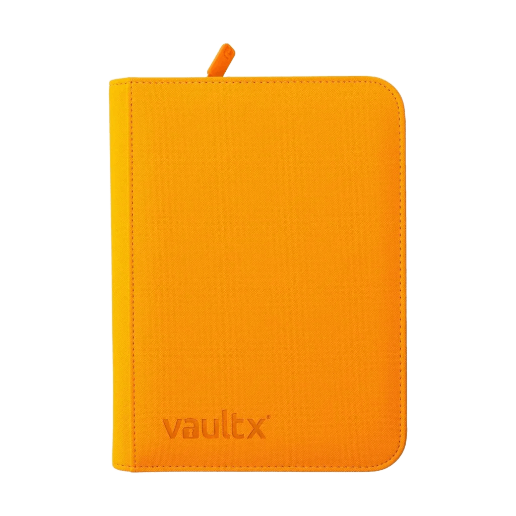 Vault X 12-Pocket Exo-Tec® Zip Binder – Neon Orange | 480 Card Capacity
