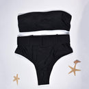 High Waist Bikini Black Swimwear