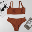 High Waist Bikini Black Swimwear