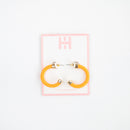 Bright Orange Mini Hoop Earrings