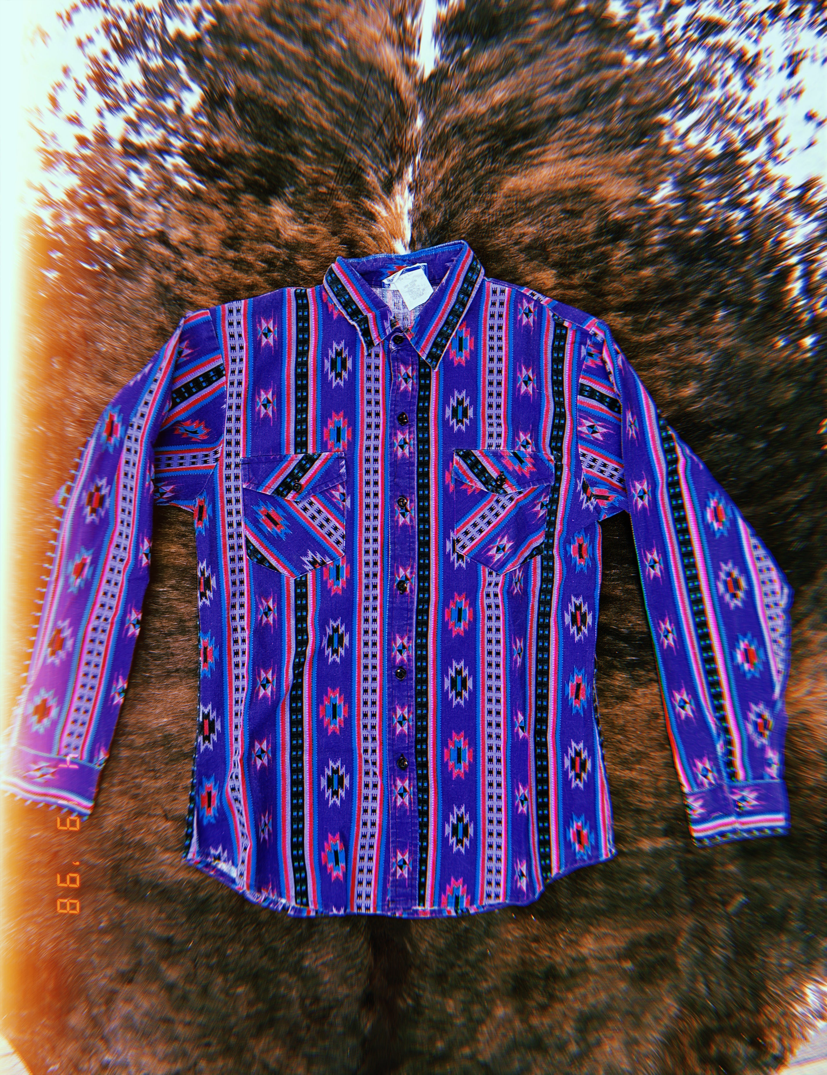 Baileys Aztec Print Vintage Button Down