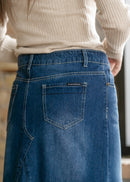 Jennifer A-Line Long Denim Skirt