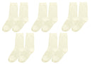 tittimitti® Kids 98% Organic Cotton Crew Socks 5-Pack – Breathable Everyday & School Socks for Boys & Girls (Soft, Durable, Stretch Fit)