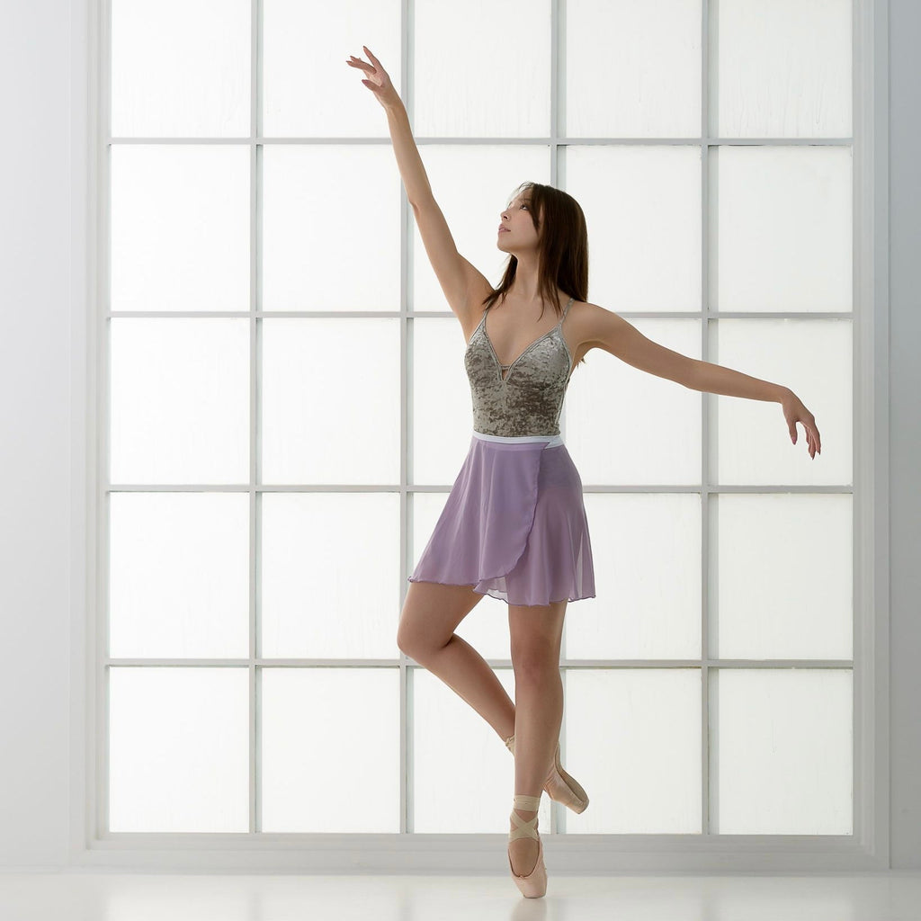 Light Purple Chiffon Ballet Wrap Skirt - Lavender Mist Classical Skirt