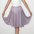 Light Purple Lavender Mist Chiffon Ballet Pull On Skirt - Ballet Rehearsal Skirt - Pirouette Skirt