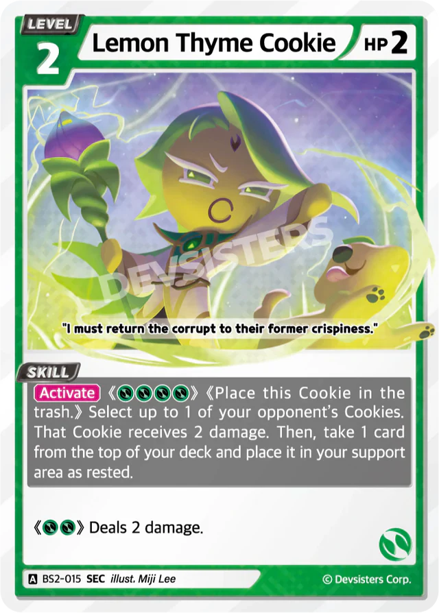 Lemon Thyme Cookie BS2-015 SEC | Secret Card