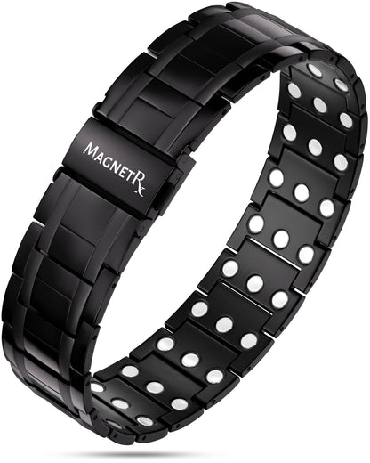 3x Strength Titanium Magnetic Bracelet for Men (Black)