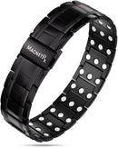 3x Strength Titanium Magnetic Bracelet for Men (Black)