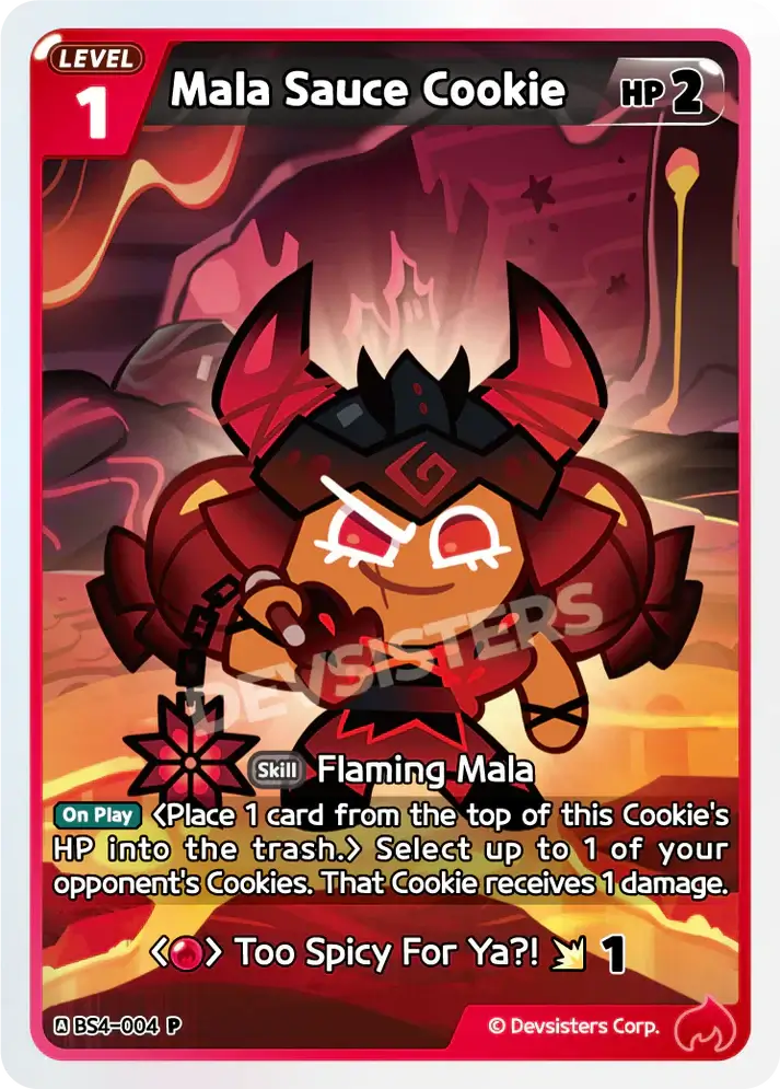 Mala Sauce Cookie BS4-004 P |  Cookie Run TCG Promo Single Card