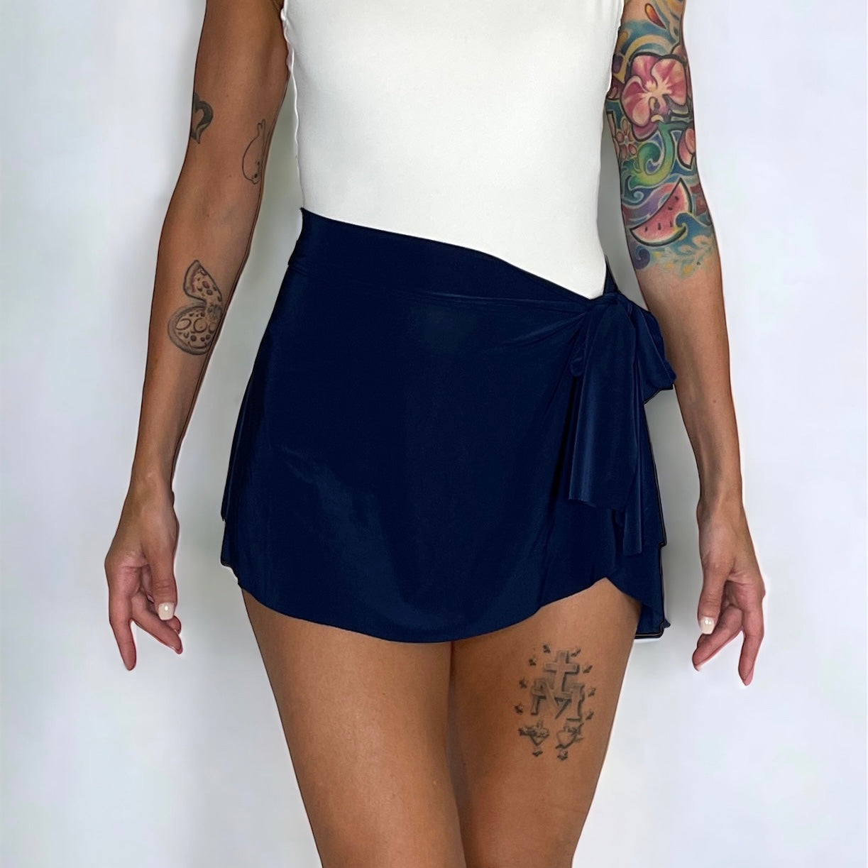 Navy Blue Ballet Wrap Skirt - Demi