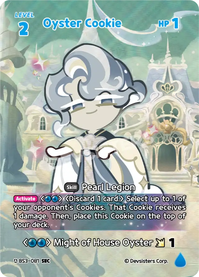 Oyster Cookie (BS3-081) SEC [Age of Heroes and Kingdoms] | Cookie Run TCG Secret Card