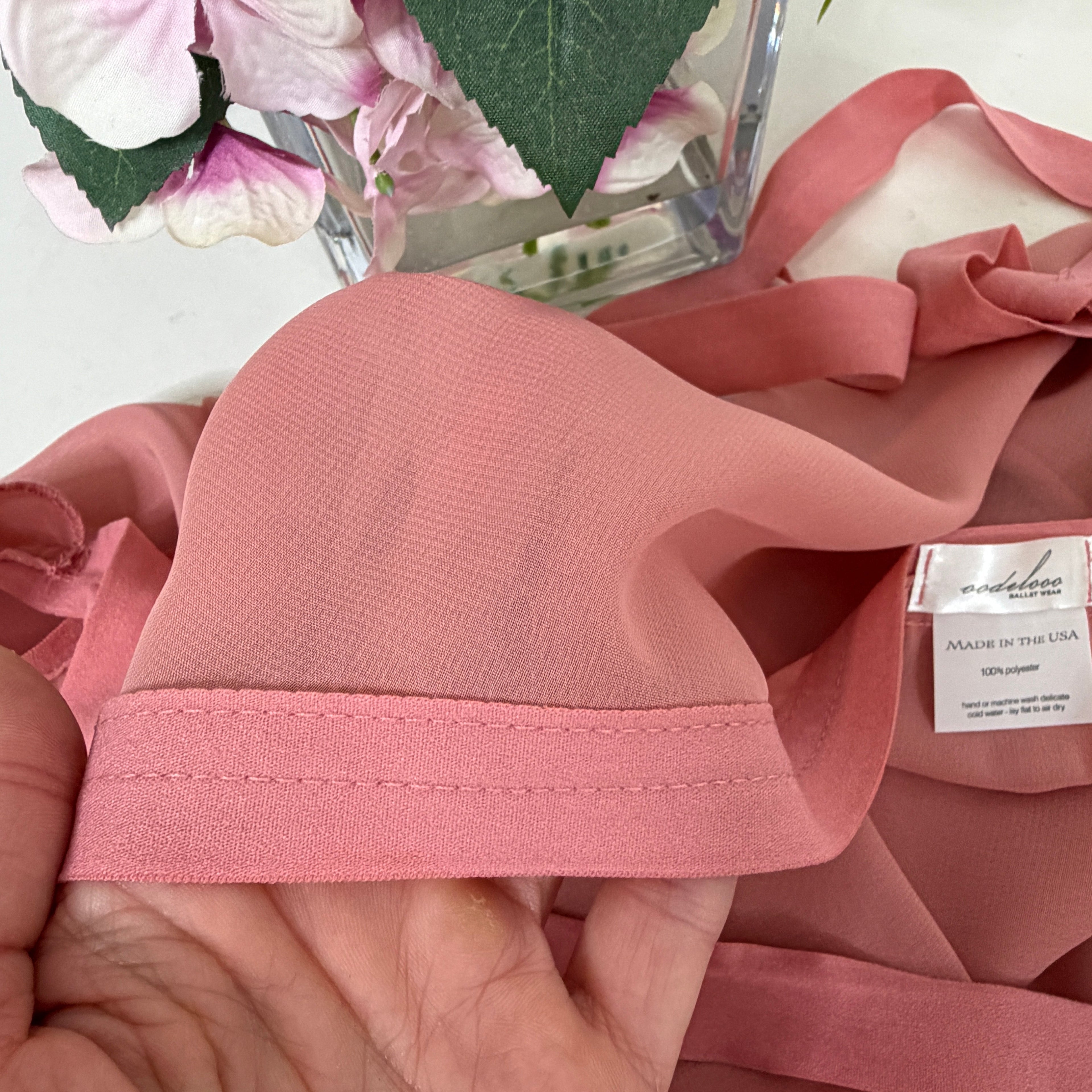 Chiffon Ballet Wrap Skirt - Womens Contemporary Dusty Rose Pink Skirt