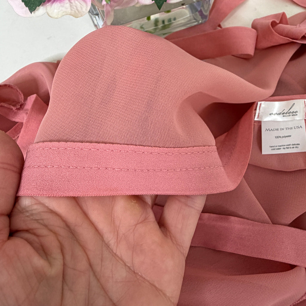 Chiffon Ballet Wrap Skirt - Womens Classical Dusty Rose Pink Skirt