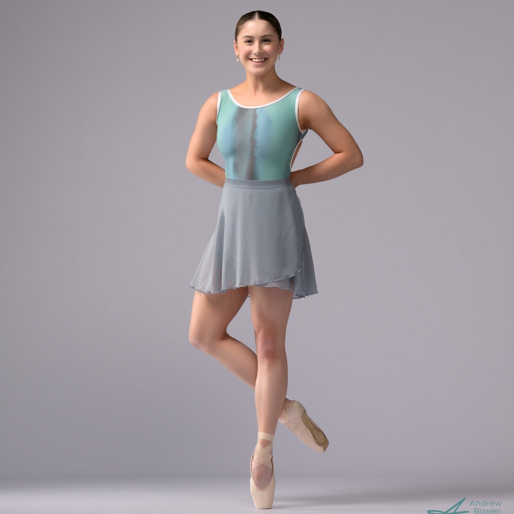 Chiffon Ballet Wrap Skirt - Womens Classical Glacier Blue Skirt
