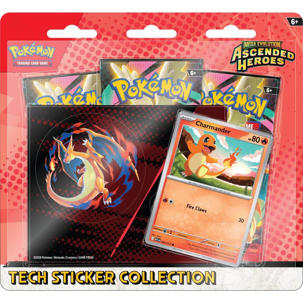 Pokemon Ascended Heroes Tech Sticker Collection - Charmander