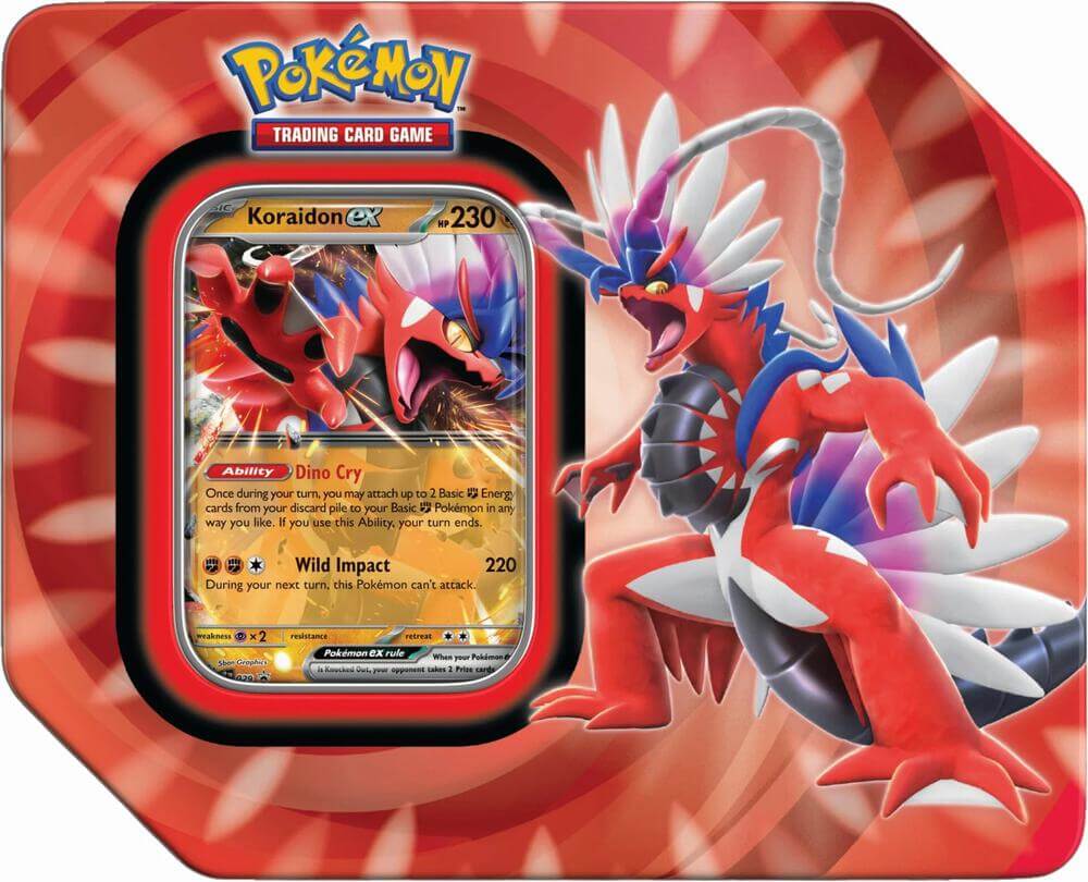 Pokémon Paldea Legends Koraidon ex Tin