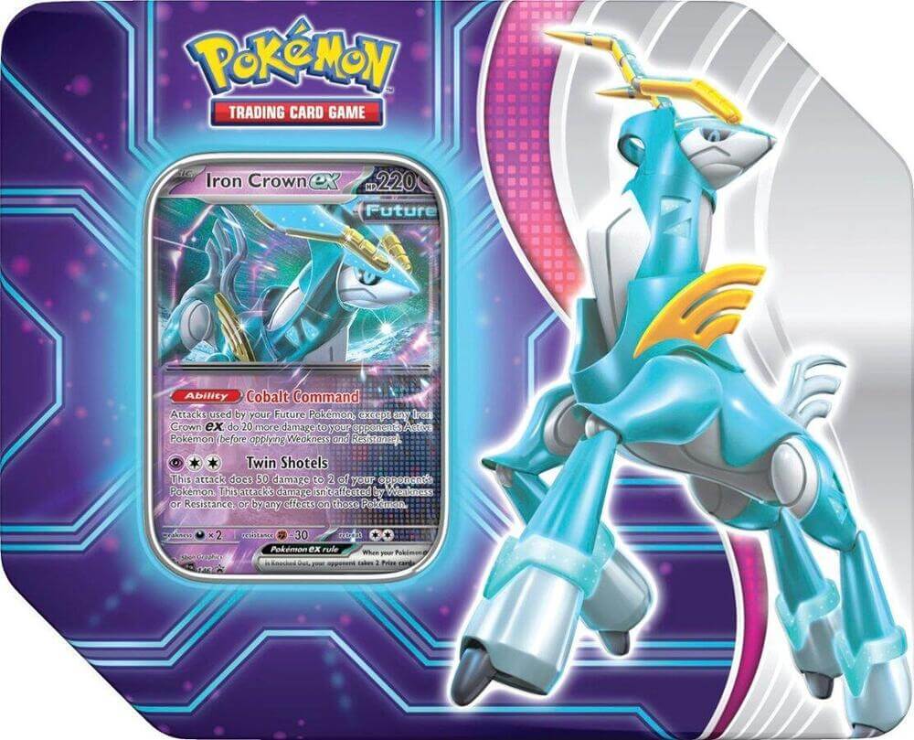 Pokémon Paradox Destinies Iron Crown Ex Tin