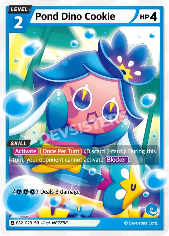 Pond Dino Cookie (BS2-028) SR | Super Rare Card