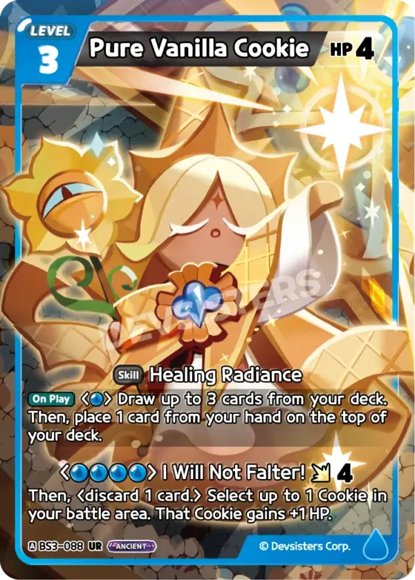 Pure Vanilla Cookie (BS3-088) UR – Heroes of Balance | Cookie Run TCG Ultra Rare Card