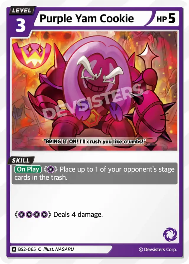Purple Yam Cookie BS2-065 C | Common Card