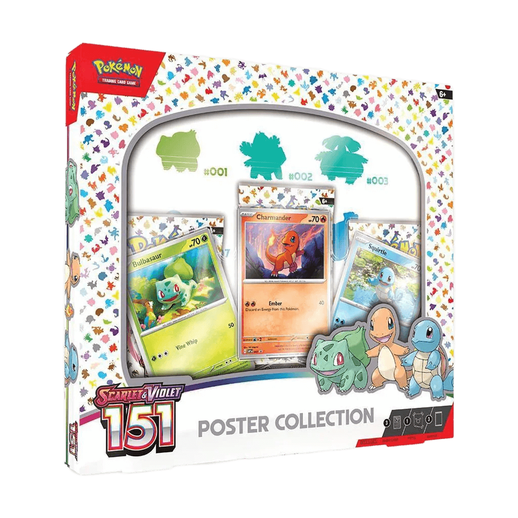 Pokémon TCG: Scarlet & Violet—151 Poster Collection – Includes 3 Booster Packs & Kanto Region Poster