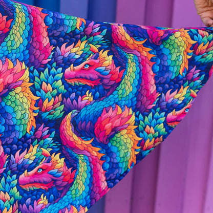 Adult Rainbow Scales Dragons Super Twirler Dress with Pockets