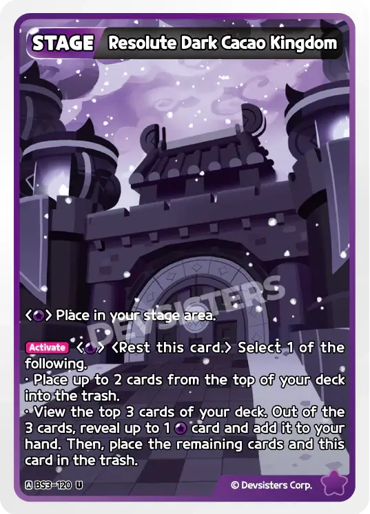 Resolute Dark Cacao Kingdom BS3-120 U | Uncommon Card