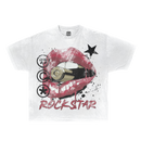 Rockstar Streetwear White Cotton Tee Casual Wardrobe Essential True To Size For Confident Everyday Style