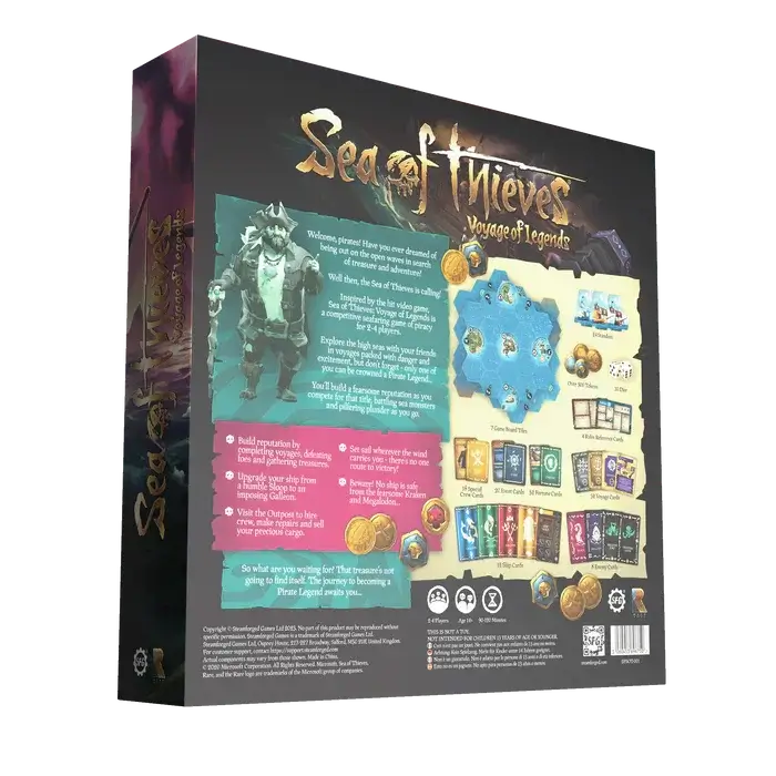 Sea of Thieves: Voyage of Legends – Board Game | 2–4 Player Pirate Adventure by Steamforged Games