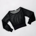 Sheer Mesh Pullover Top / Ballet Warm Up Top / Black Mesh Pullover