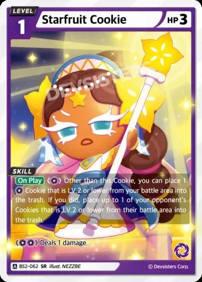 Starfruit Cookie (BS2-062) SR – Brave Beginning | Cookie Run TCG Single Card
