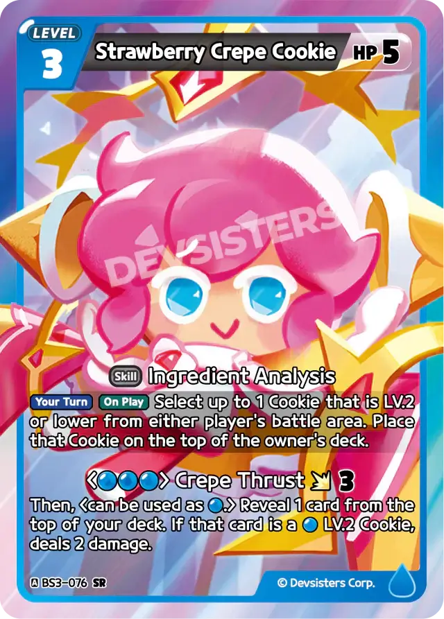 Strawberry Crepe Cookie (BS3-076) SR | Super Rare Card
