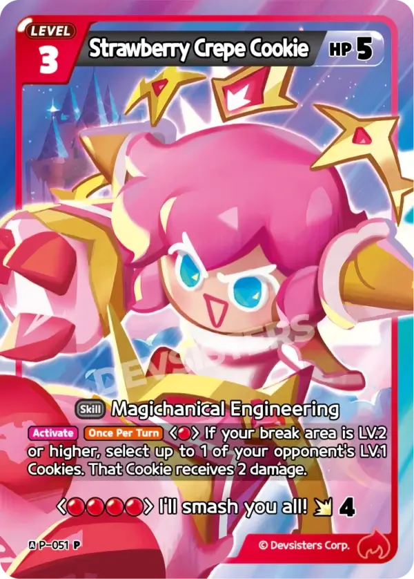 Strawberry Crepe Cookie P-051 | Promo Card
