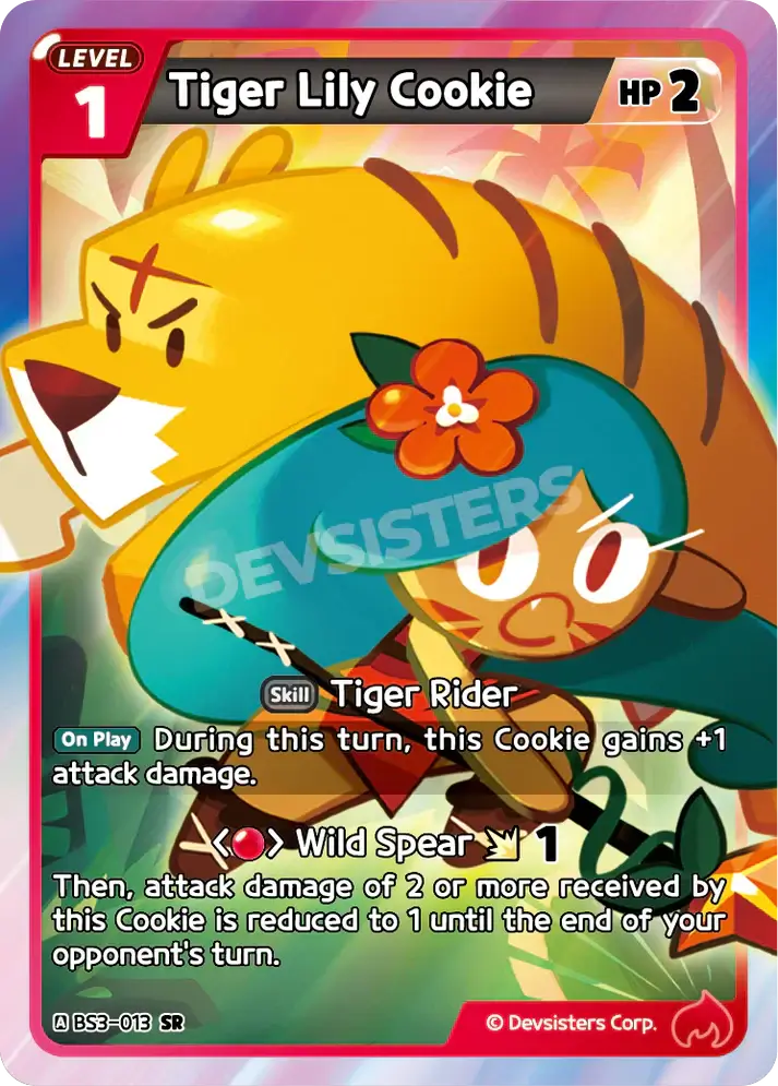 Tiger Lily Cookie (BS3-013) SR [Age of Heroes and Kingdoms] | Cookie Run TCG Super Rare Card