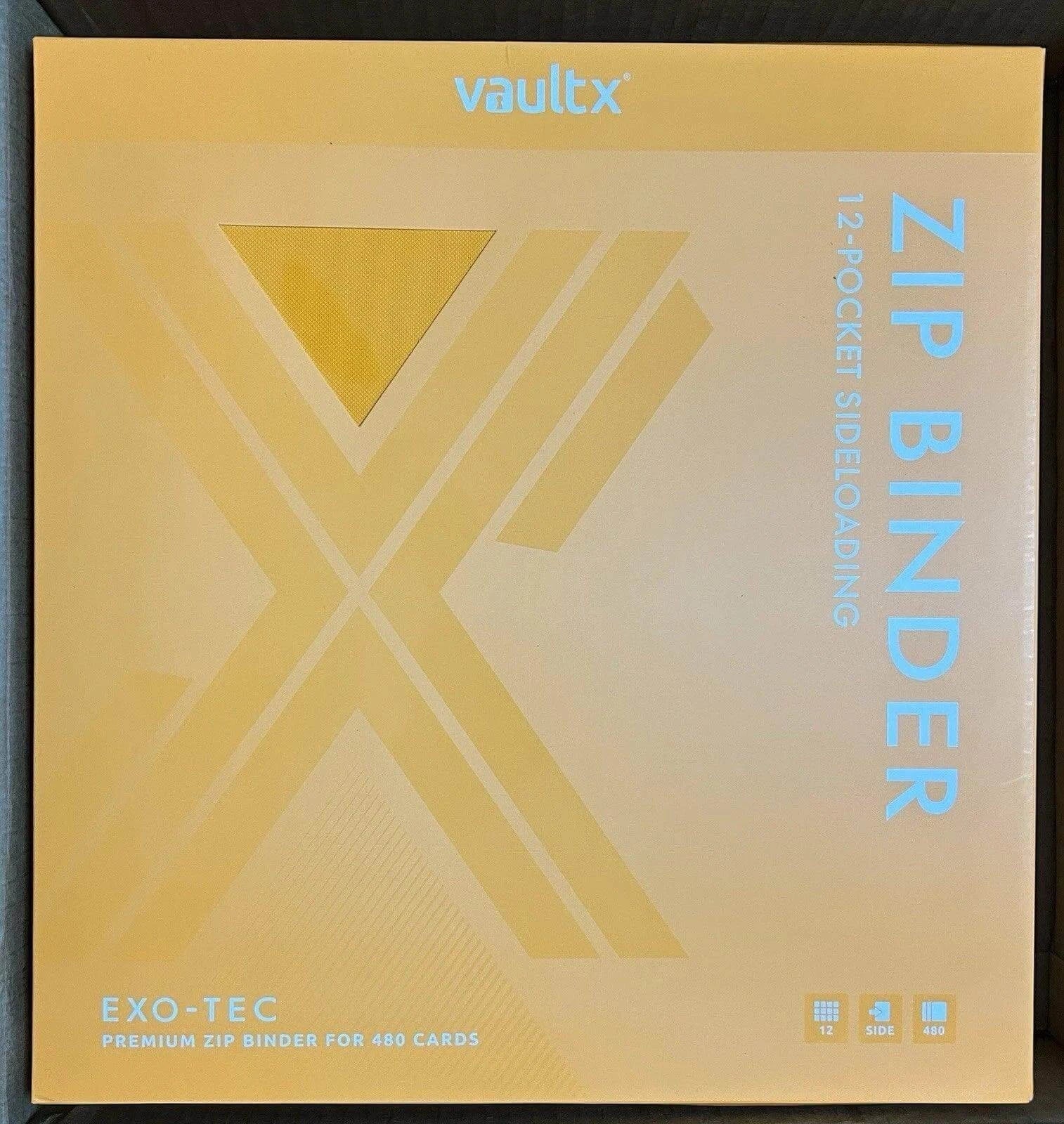 Vault X 12-Pocket Exo-Tec® Zip Binder – Neon Orange | 480 Card Capacity