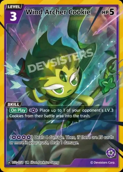 Wind Archer Cookie (BS2-058) UR – Brave Beginning | Cookie Run TCG Single Card