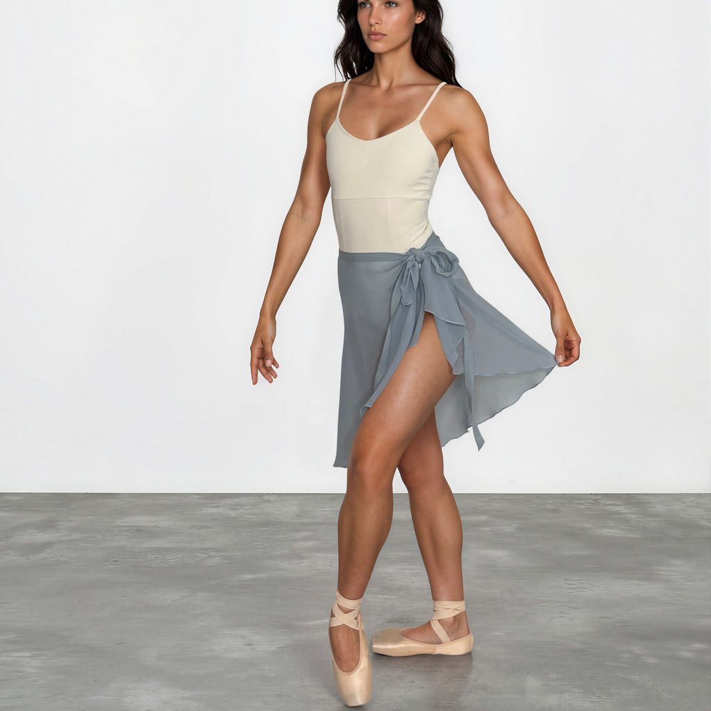 Chiffon Ballet Wrap Skirt - Womens Classical Glacier Blue Skirt